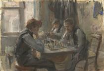 The Chess Players - Isaac Israels
