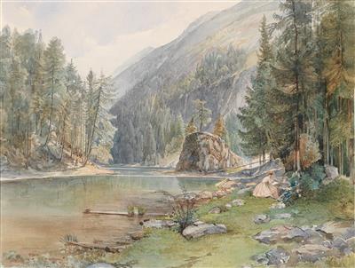 A motif from Lake Tristachersee near Lienz, 1868 - Johann Nepomuk Passini