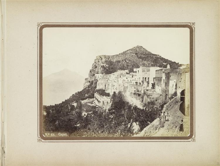 View of Capri with Hotel Tiberia in the middle, c.1860 - Роберт Райв