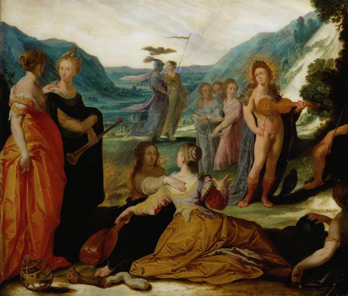 Apollo and the Muse, 1590 - Bartholomeus Spranger
