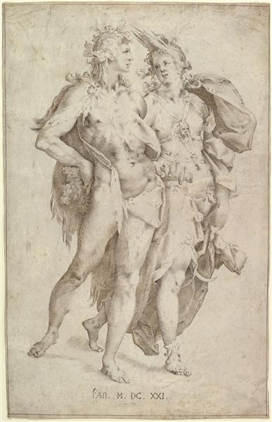 Ceres and Bacchus - Bartholomeus Spranger