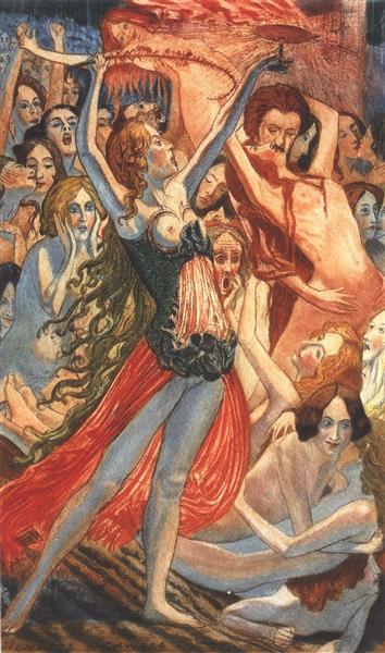 Femmes damnees, 1900 - Carlos Schwabe
