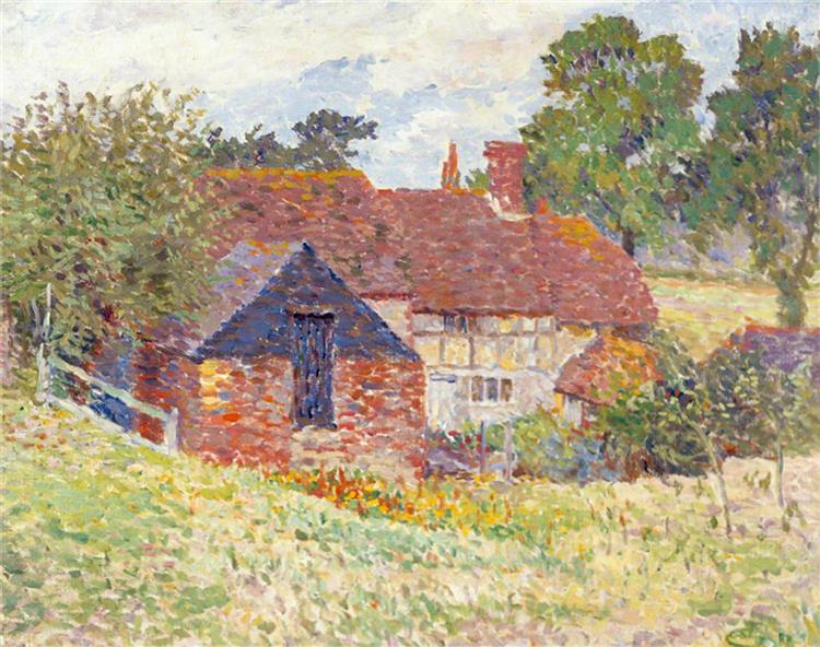 Cottage at Storrington, 1911 - Lucien Pissarro