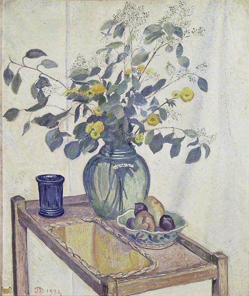 Still Life. Eucalyptus and Chrysanthemums, 1935 - Lucien Pissarro