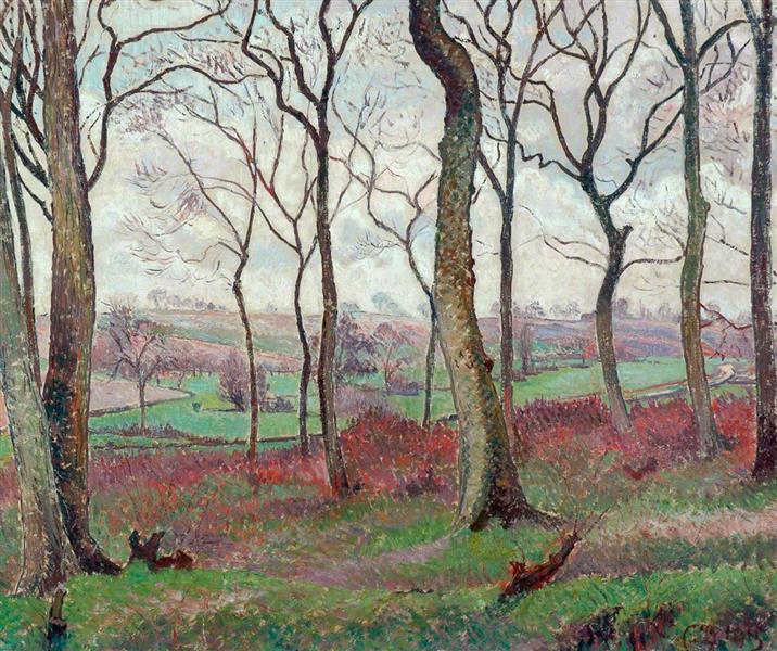 The Dunmow Road from Tilty Wood, 1915 - Lucien Pissarro
