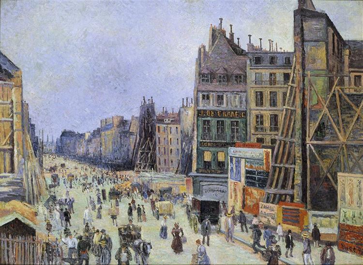 The opening of Rue Réaumur, 1896 - Maximilien Luce