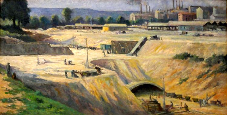 Issy-les-moulineaux, Site For The Construction Of The Metro, 1934 - Максимильен Люс