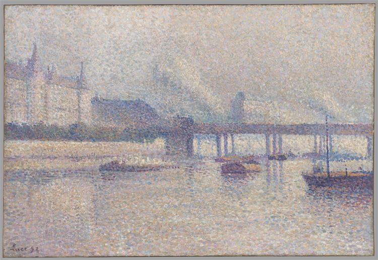 The Banks of the Seine River in Paris, 1893 - Maximilien Luce