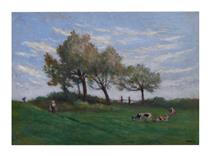 Pasture In Rolleboise - Maximilien Luce