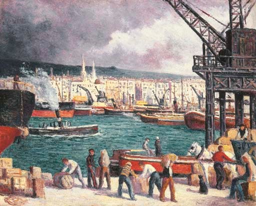 Rouen, Le Port, 1913 - Maximilien Luce