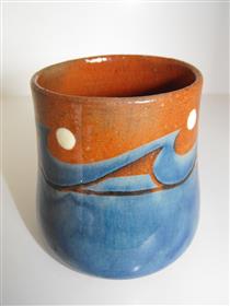 Cup with 'Wave and Moon' Decoration - Willy Finch