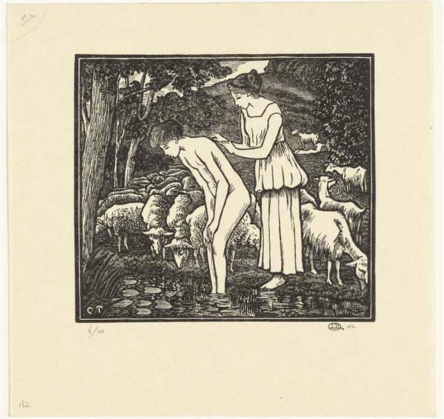 Daphnis et Chloé, 1899 - Lucien Pissarro