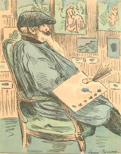 Les Hommes D'aujourd'hui, N°366 (1890), détail De La Couverture, 1890 - Lucien Pissarro
