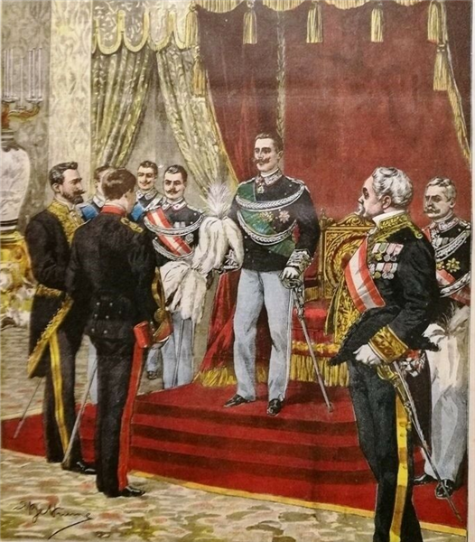 Presentation To His Majesty The King Of The Very High Distinction Entrusted To Him By The President Of The French Republic, 1901 - Achille Beltrame
