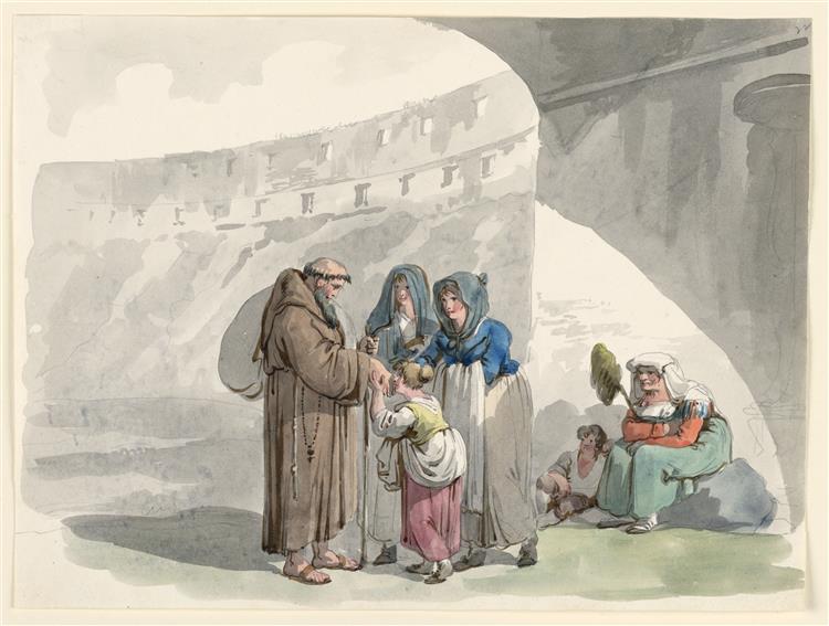 Salutation of a Hermit, 1808 - Bartolomeo Pinelli
