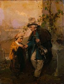 The nomadic artist (or the begging) - Domenico Induno
