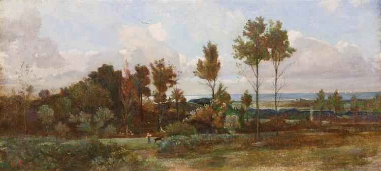 Landscape near the sea, 1885 - Nino Costa