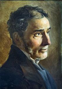 Portrait of the painter Ludovico Lipparini - Tranquillo Cremona