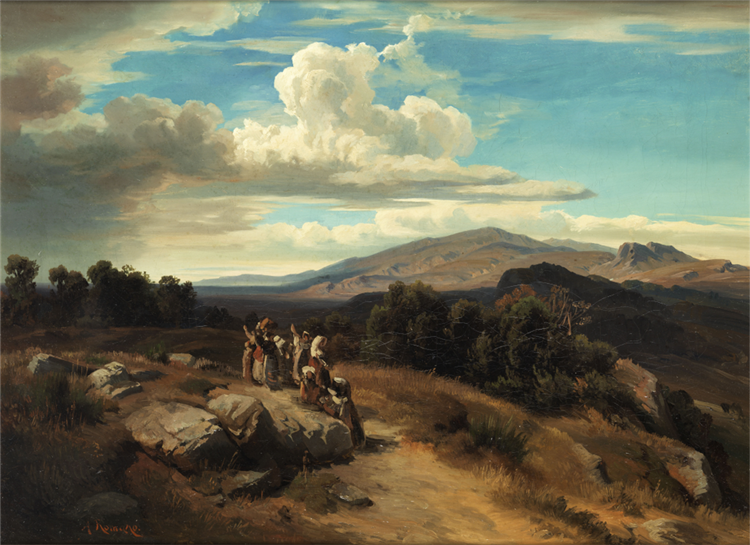 Italian landscape, c.1857 - c.1876 - Anton Romako