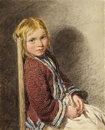 The shy sitter - William Henry Hunt