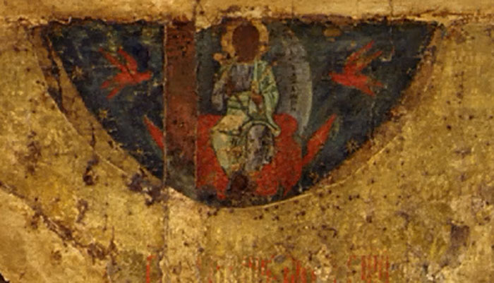Christ the Ancient of Days (detail Annunciation of Ustyug), c.1120 - c.1140 - Православные Иконы
