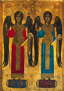 Archangels Michael and Gabriel, c.1150 - Православные Иконы