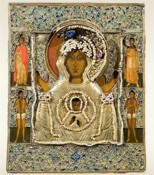 Our Lady of the Sign (from Tsarevna Sofia's tomb ikonostasis), c.1625 - c.1675 - Orthodox Icons