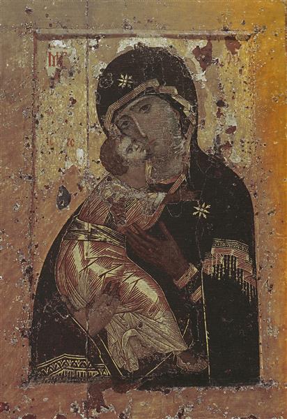 Владимирская икона Божией Матери, c.1150 - Православные Иконы