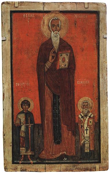 John Climacus, George and Blasius, c.1250 - c.1300 - Православные Иконы