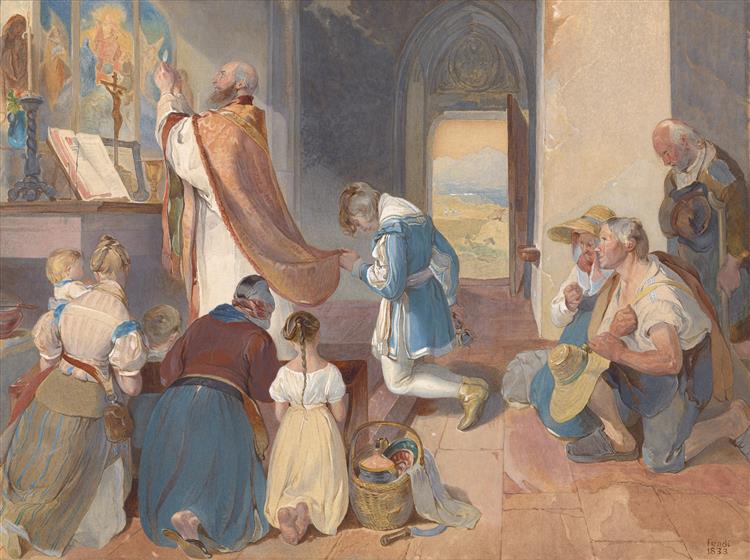 Fridolin Assists with the Holy Mass, 1833 - 彼得·芬迪
