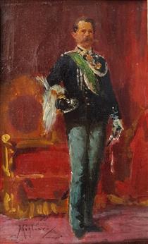 Portrait of H.M. King Umberto I of Savoy - Vincenzo Migliaro