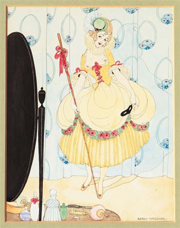 Lady in a Low Cut Costume, c.1916 - 1918 - Герда Вегенер