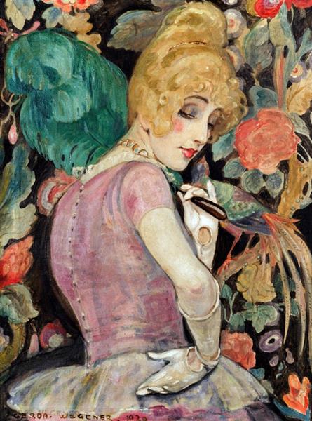 Lili with a Feather Fan, 1920 - Герда Вегенер