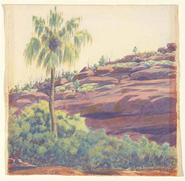 Palm Valley, James Range, c.1939 - Albert Namatjira