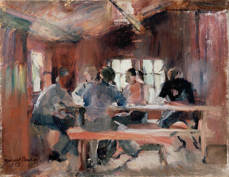 Study for Card Players, 1893 - Harriet Backer