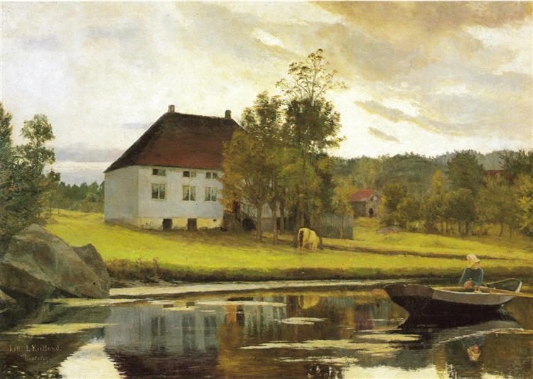 Efter Solnedgang, 1885 - Китти Хьелланн