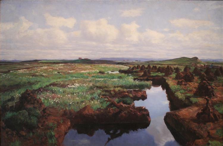 Peat Land in Jæren, 1897 - Китти Хьелланн