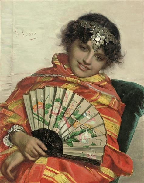 Portrait of a Gypsy Woman - Giovanni Costa