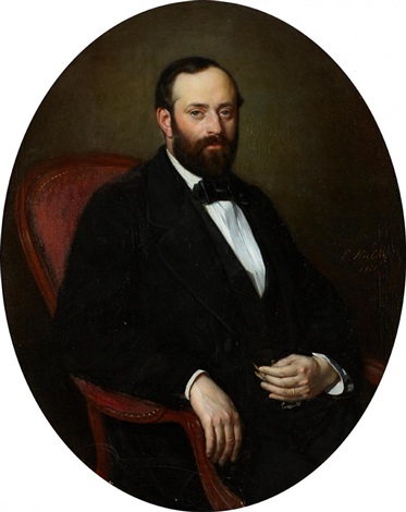 Portrait of a man, 1861 - Émile Auguste Hublin