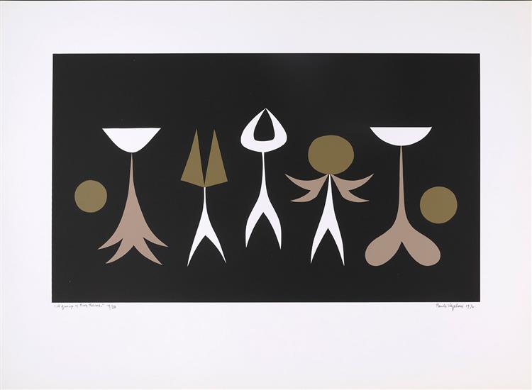 A Group of Five Contrasted Forms, 1976 - Paule Vézelay