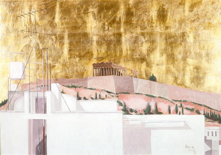 The Acropolis in Golden Skies, 1972 - Spyros Vassiliou
