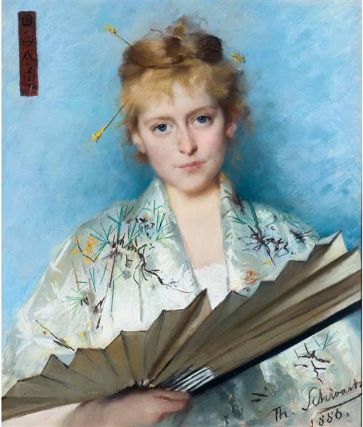 Portrait of Maria Catharina Ursula (Mia) Cuypers, 1886 - Thérèse Schwartze
