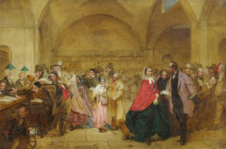 Dividend day at the bank of england, 1859 - George Elgar Hicks