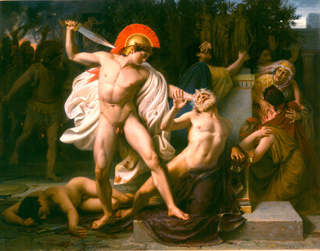 The death of Priam, 1861 - Léon Bazile Perrault