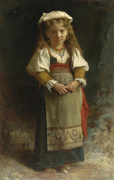 Portrait of a young girl, 1874 - Léon Perrault