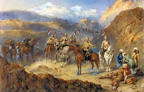 9th Lancers on the Line of March from Kabul to Kandahar - Richard Caton Woodville Jr.