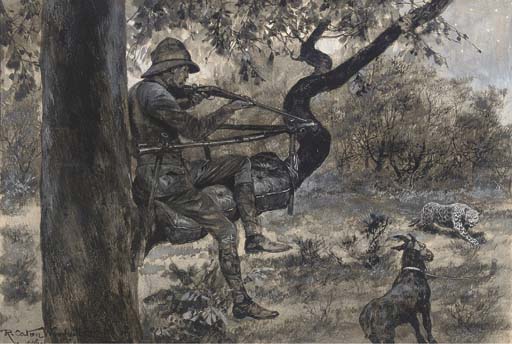 The Leopard Hunt, 1906 - Richard Caton Woodville Jr.