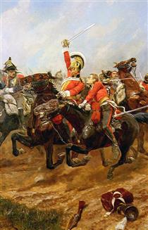 Life Guards Charging at the Battle of Waterloo - Richard Caton Woodville Jr.