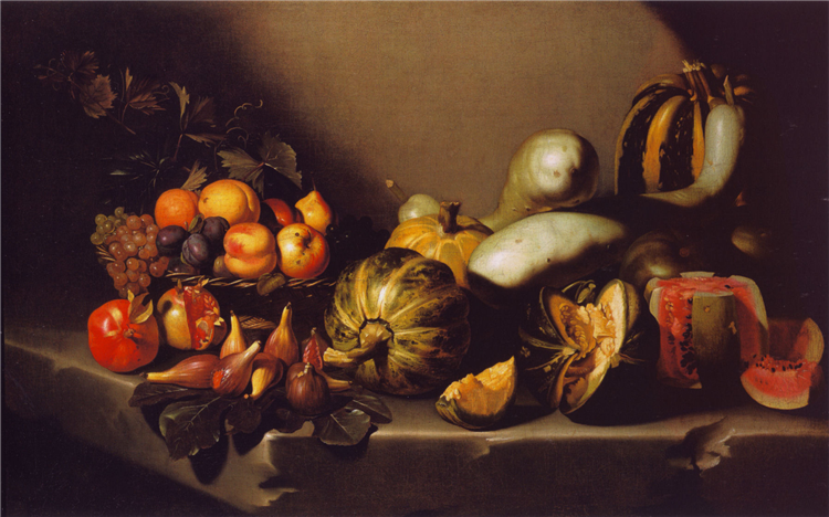Still Life with Fruit, c.1603 - Le Caravage