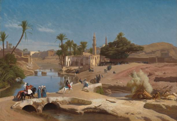 View Of Medinet El-Fayoum - Жан-Леон Жером